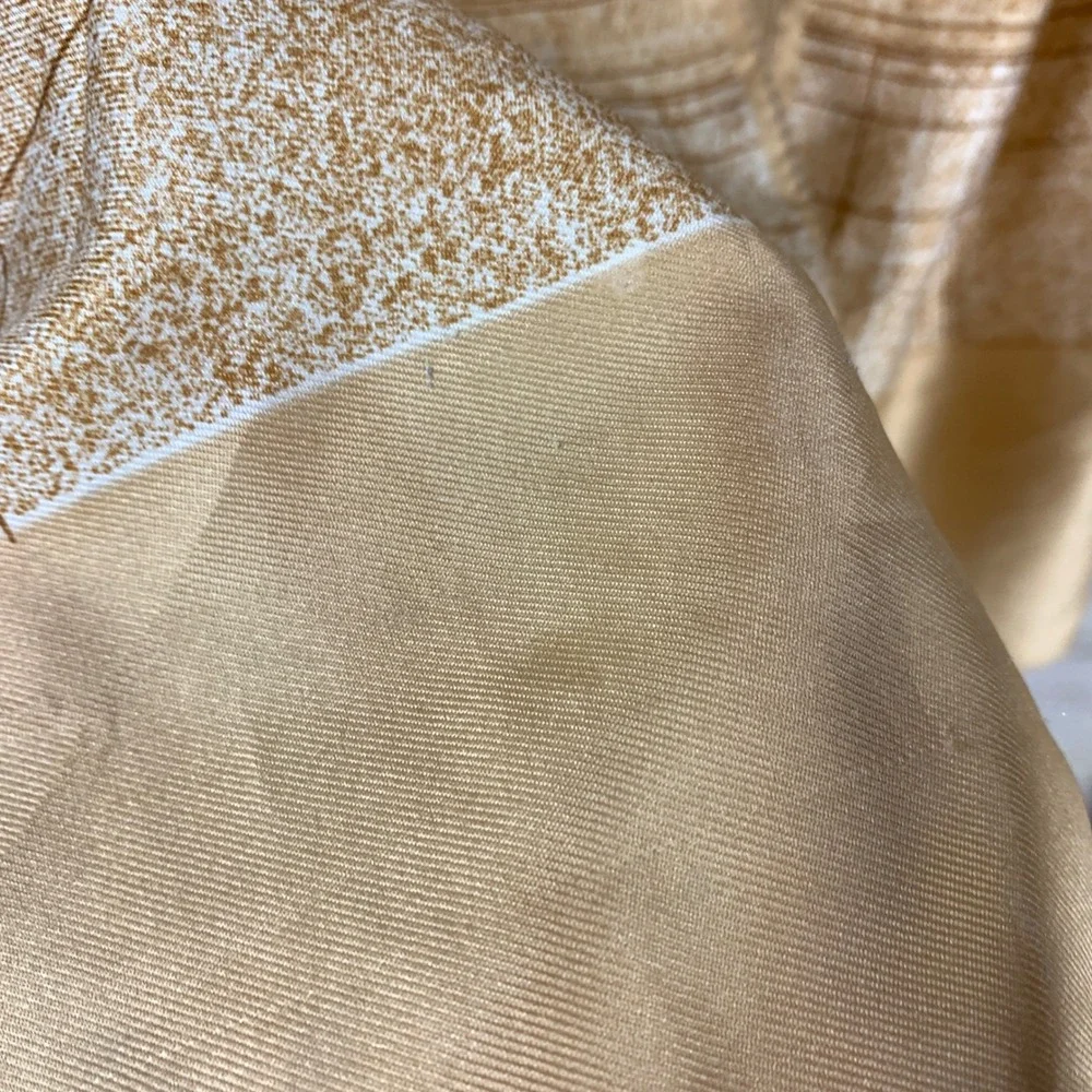 VTG J. D'Ormont Paris Scarf Womens OS Gold Plaid Polyester Rectangular Accessory